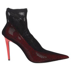 Loewe Fischnetz-Pumps in Rot & Schwarz Sz 38 NWT