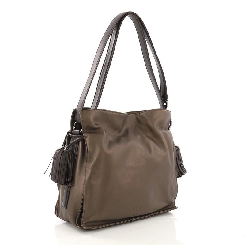Black Loewe Flamenco Bag Leather Medium