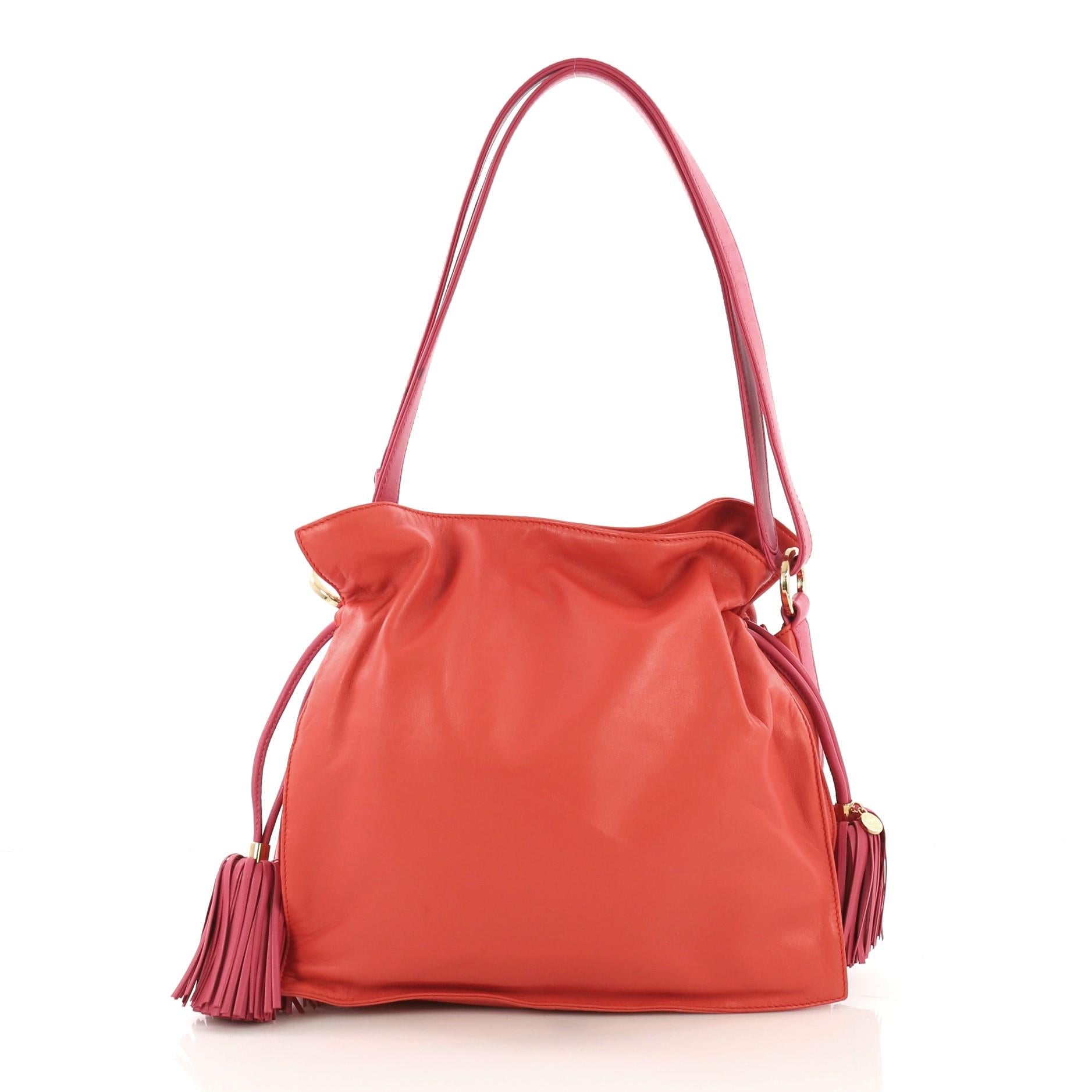 Loewe Flamenco Tasche Leder Medium im Zustand „Gut“ in NY, NY