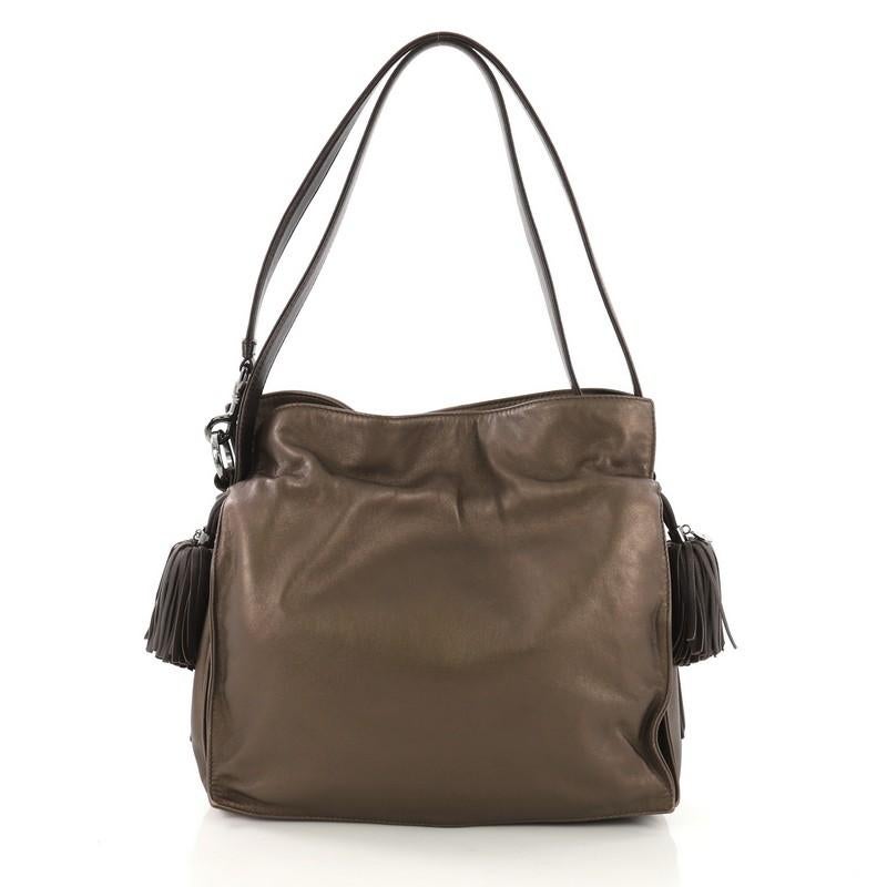 Loewe Flamenco Bag Leather Medium In Good Condition In NY, NY