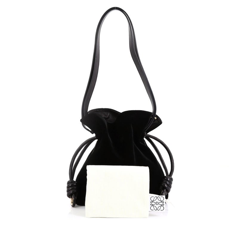 Loewe Flamenco Knot Bag Velvet Small at 1stDibs