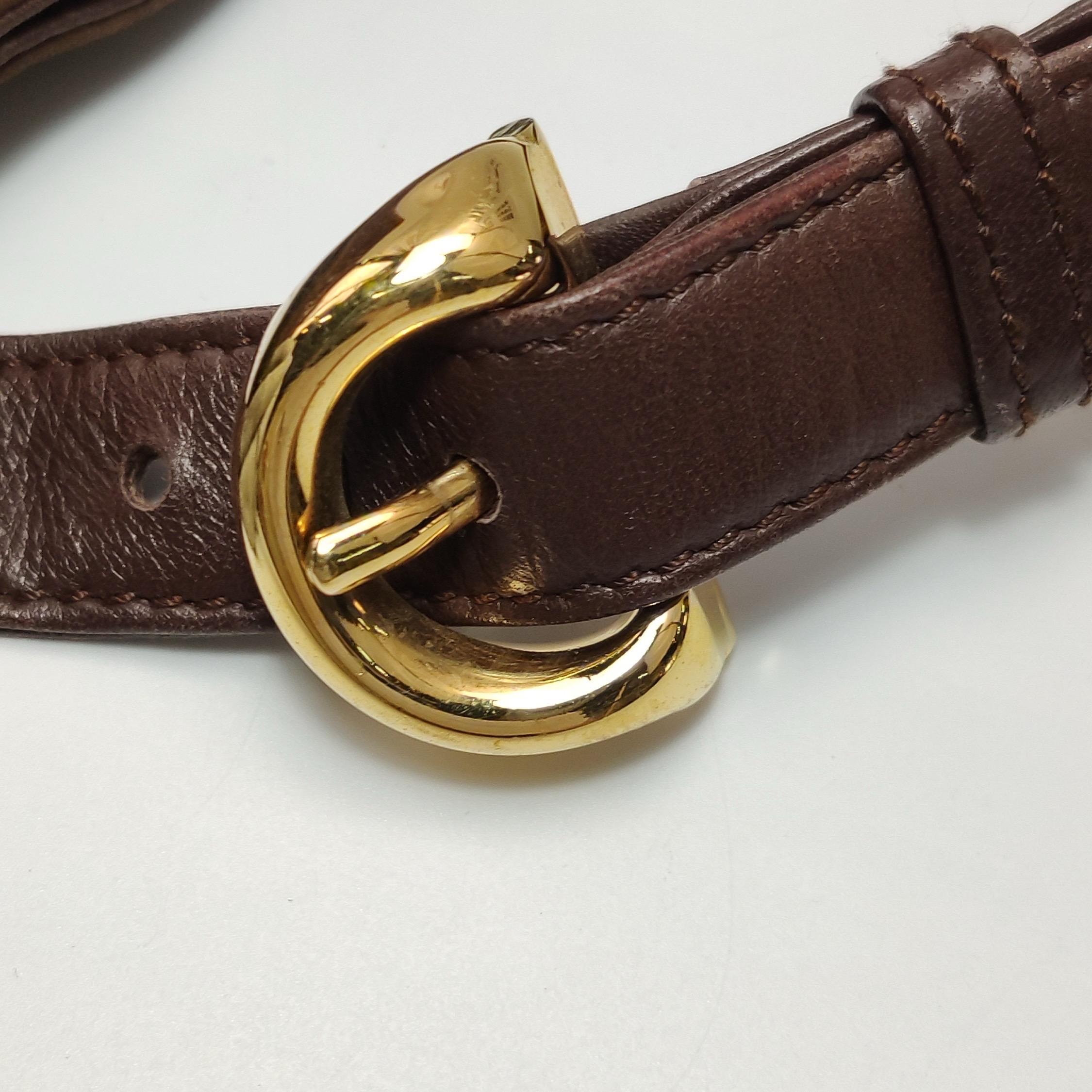 Loewe Flamenco Medium Braun Wildleder Umhängetasche 28cm 10