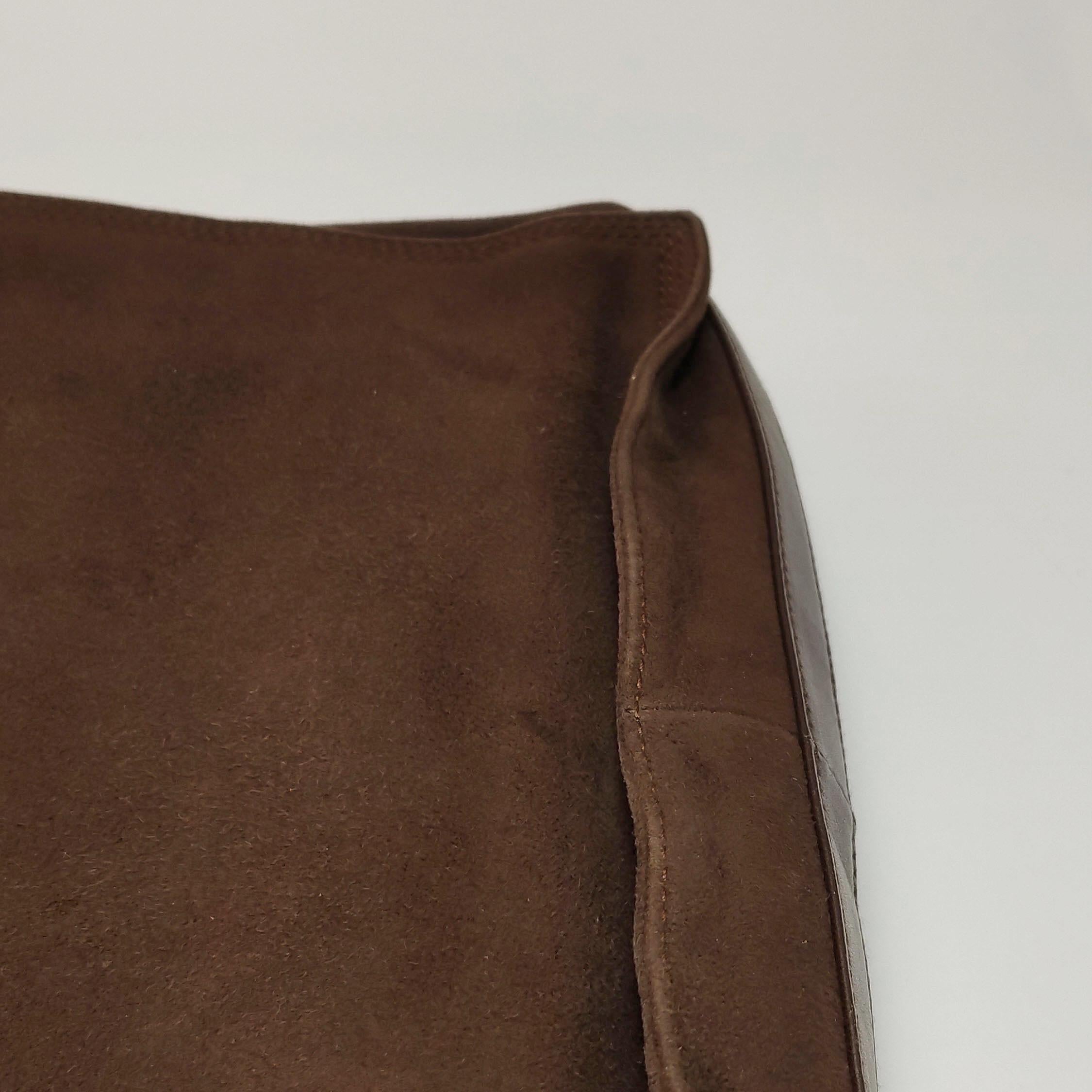 Loewe Flamenco Medium Braun Wildleder Umhängetasche 28cm 12