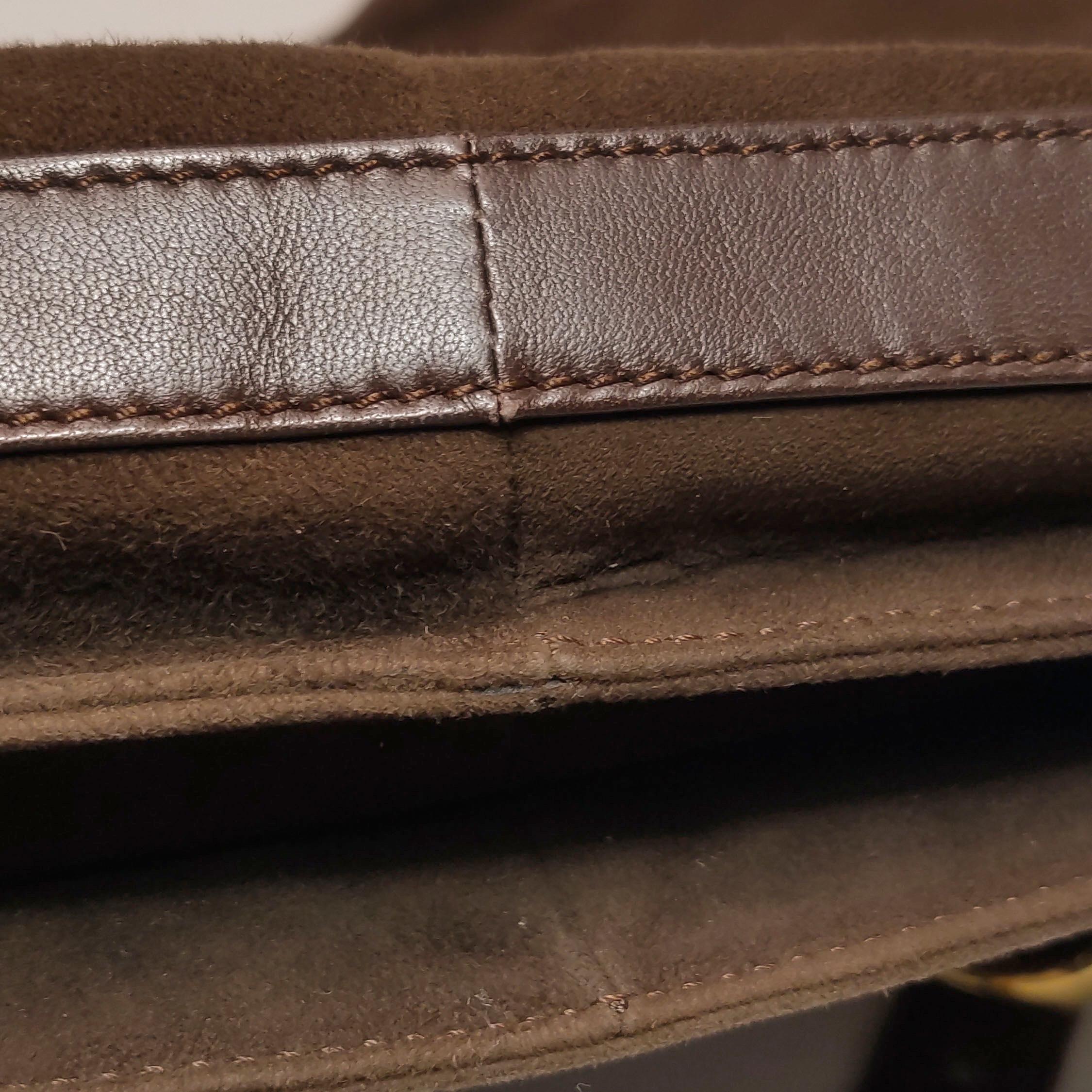 Loewe Flamenco Medium Braun Wildleder Umhängetasche 28cm 14