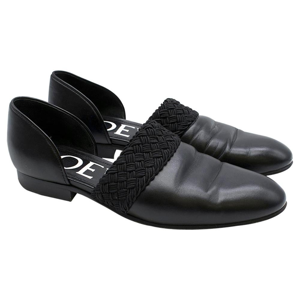 Loewe Flex D'Orsay Braided Leather Loafers SIZE 36