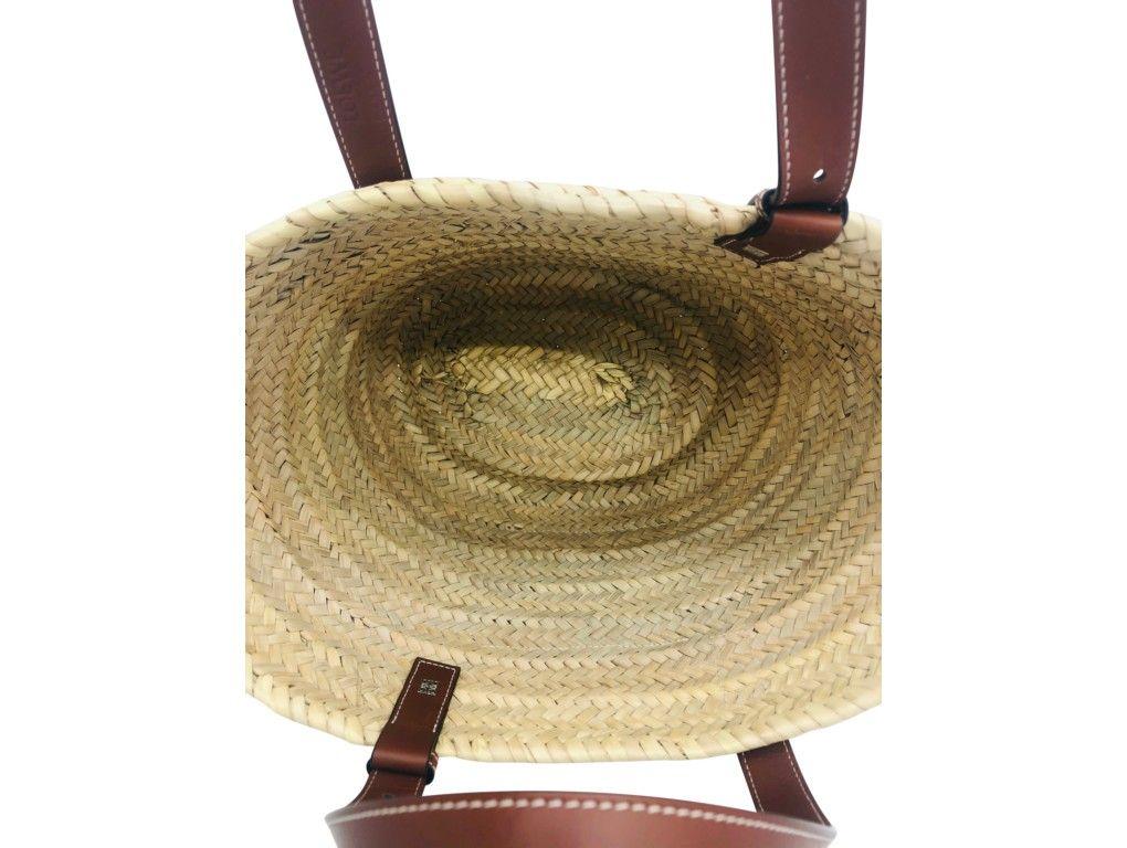 Loewe Floral Crocheted Medium Basket Tote Bag In New Condition In London, GB