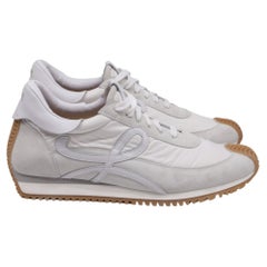Loewe Flow Runner Sneakers in White Suede