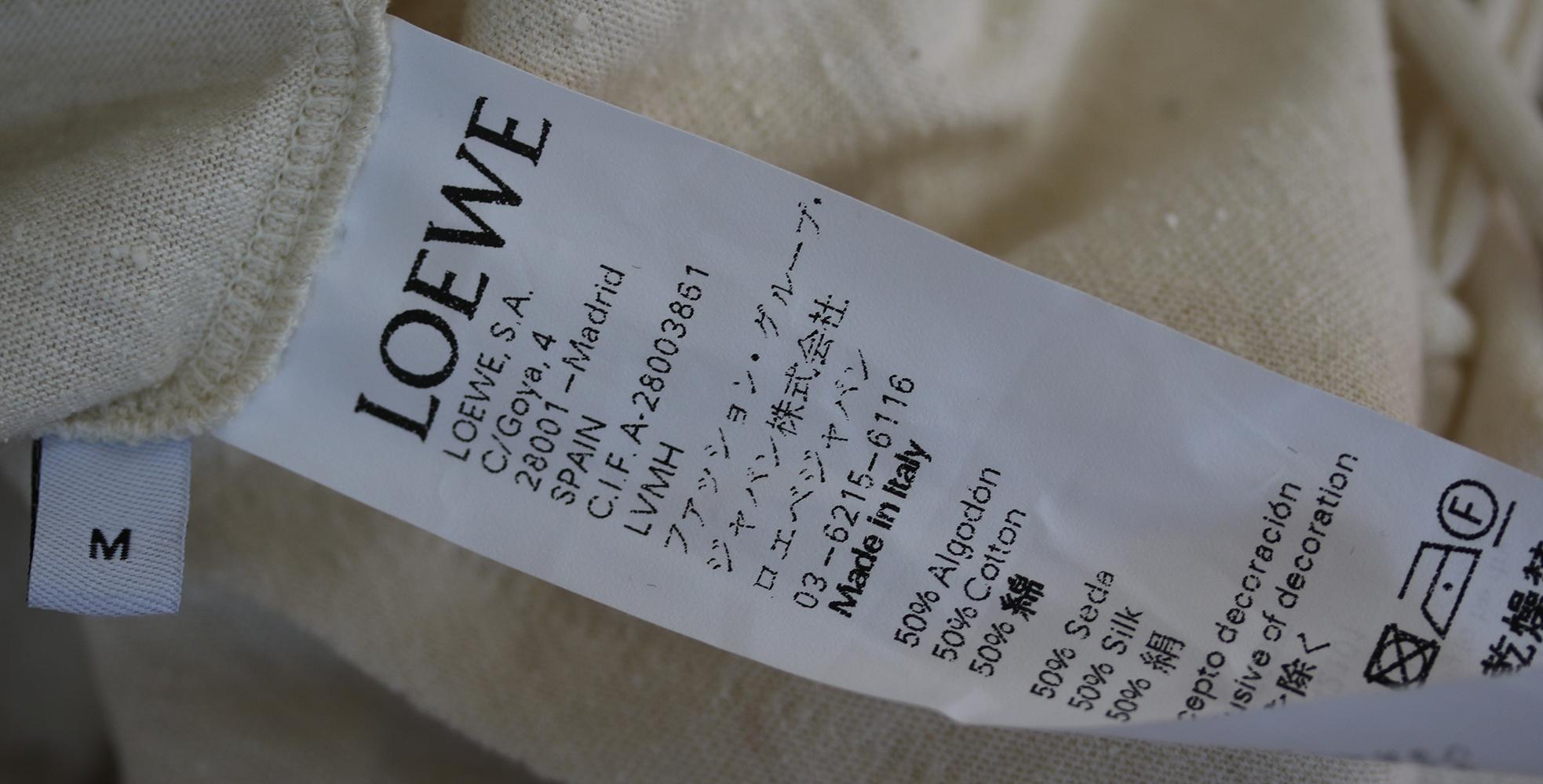 White Loewe Fringe T-Shirt Dress