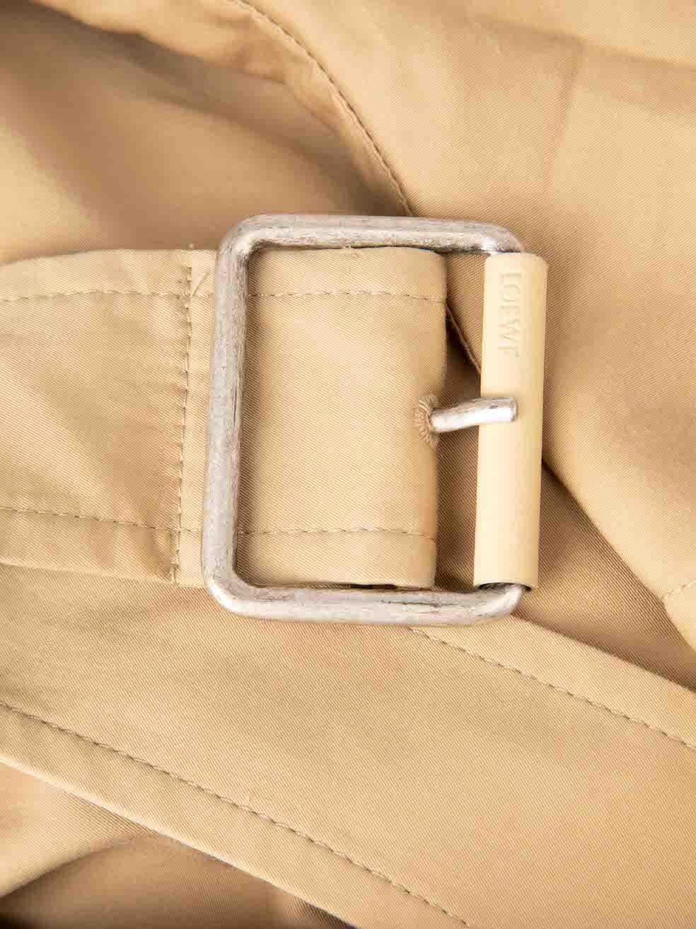 Loewe FW23 Beige Long Belted Trench Coat Size S For Sale 2