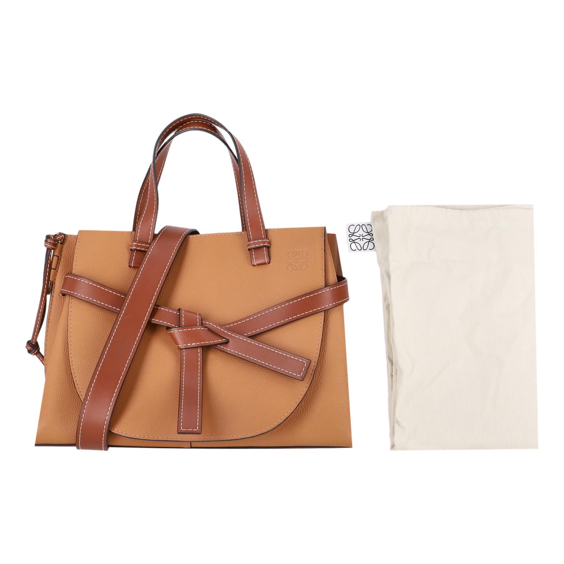 Bolso Tote Mediano Loewe Gate Piel de Becerro Marrón en venta