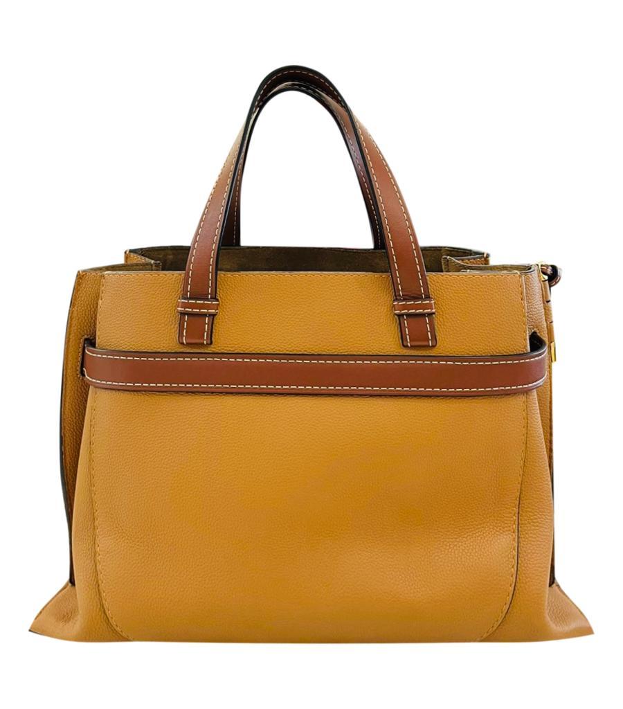 Brown Loewe Gate Leather Tote Bag For Sale