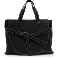 Loewe Gate Midnight Blue Leather Tote Bag / ONESIZE