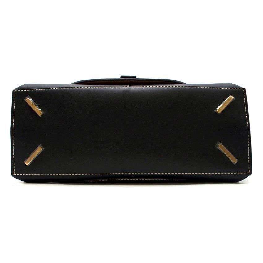 Black Loewe Gate Midnight Blue Leather Tote Bag / ONESIZE