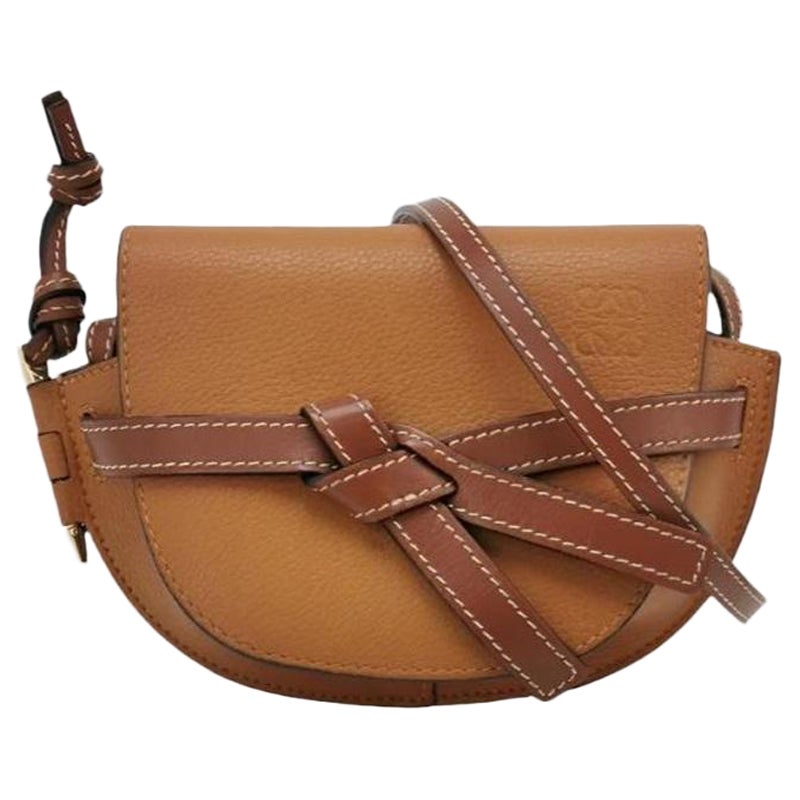 Loewe Gate Mini Tan Brown Crossbody Tasche
