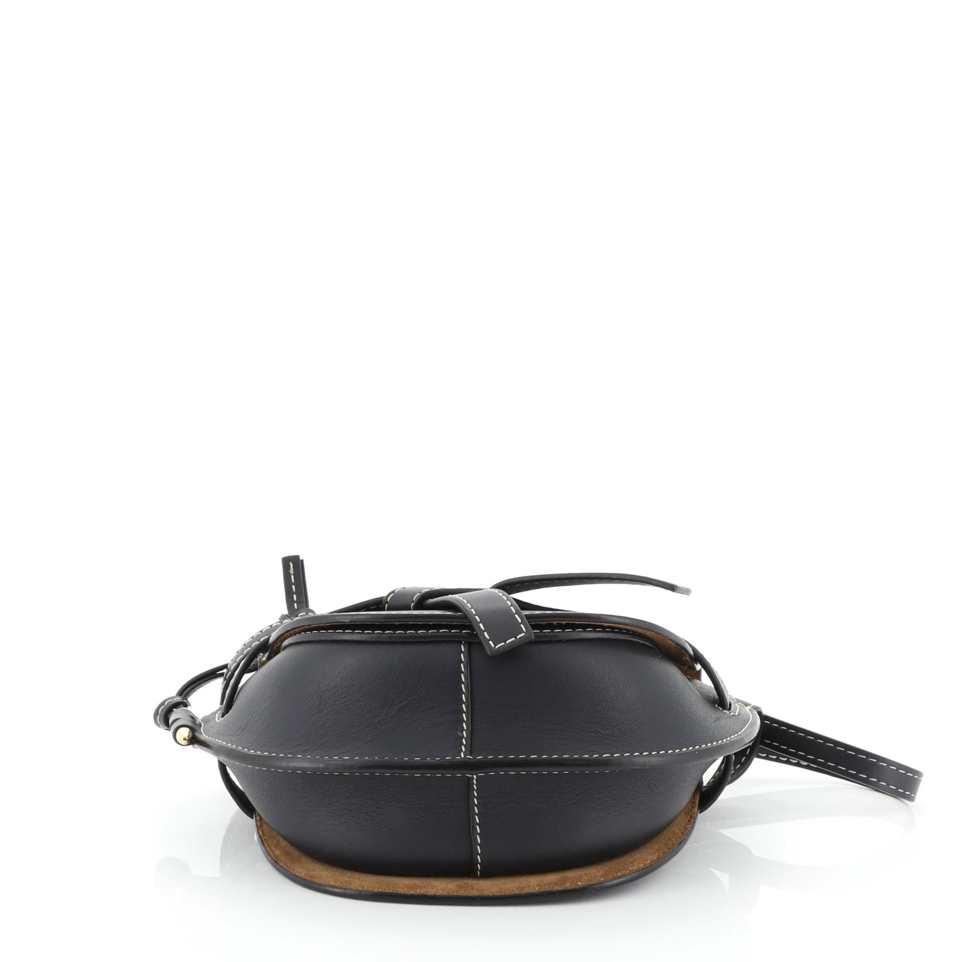 Black Loewe Gate Shoulder Bag Leather Mini 