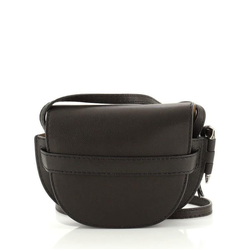Black Loewe Gate Shoulder Bag Leather Mini