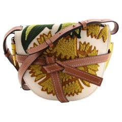 Loewe Gate Shoulder Bag Leather with Floral Applique Small