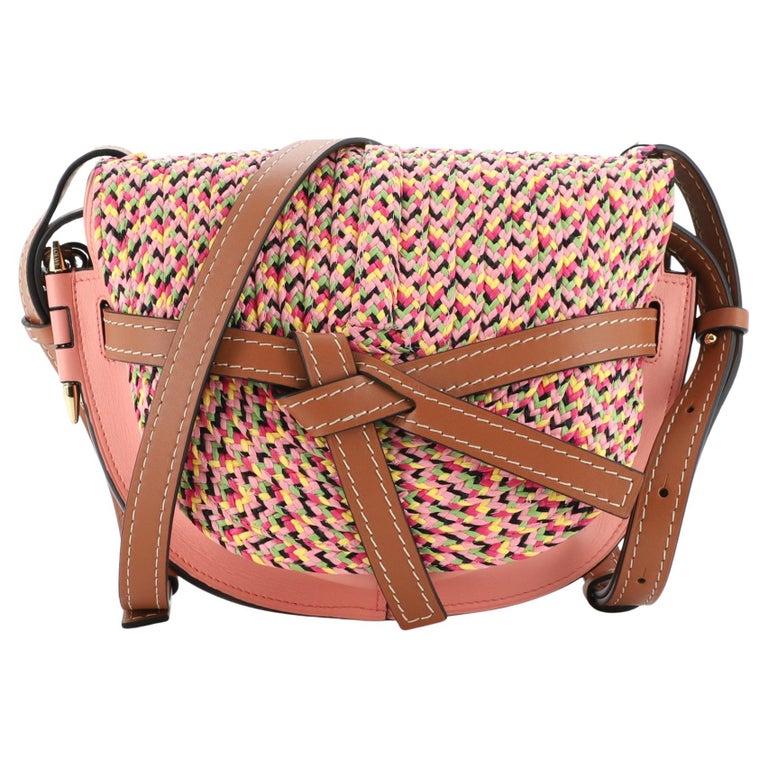 Loewe Gate Mini Raffia Crossbody Bag