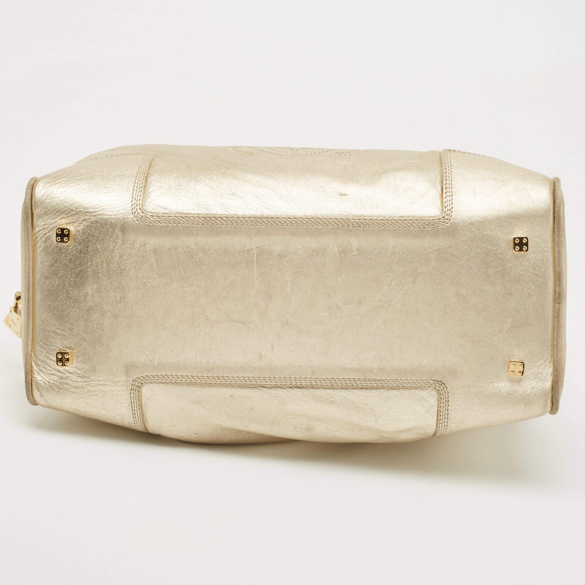 Loewe Gold Leather Amazona 36 Satchel 2