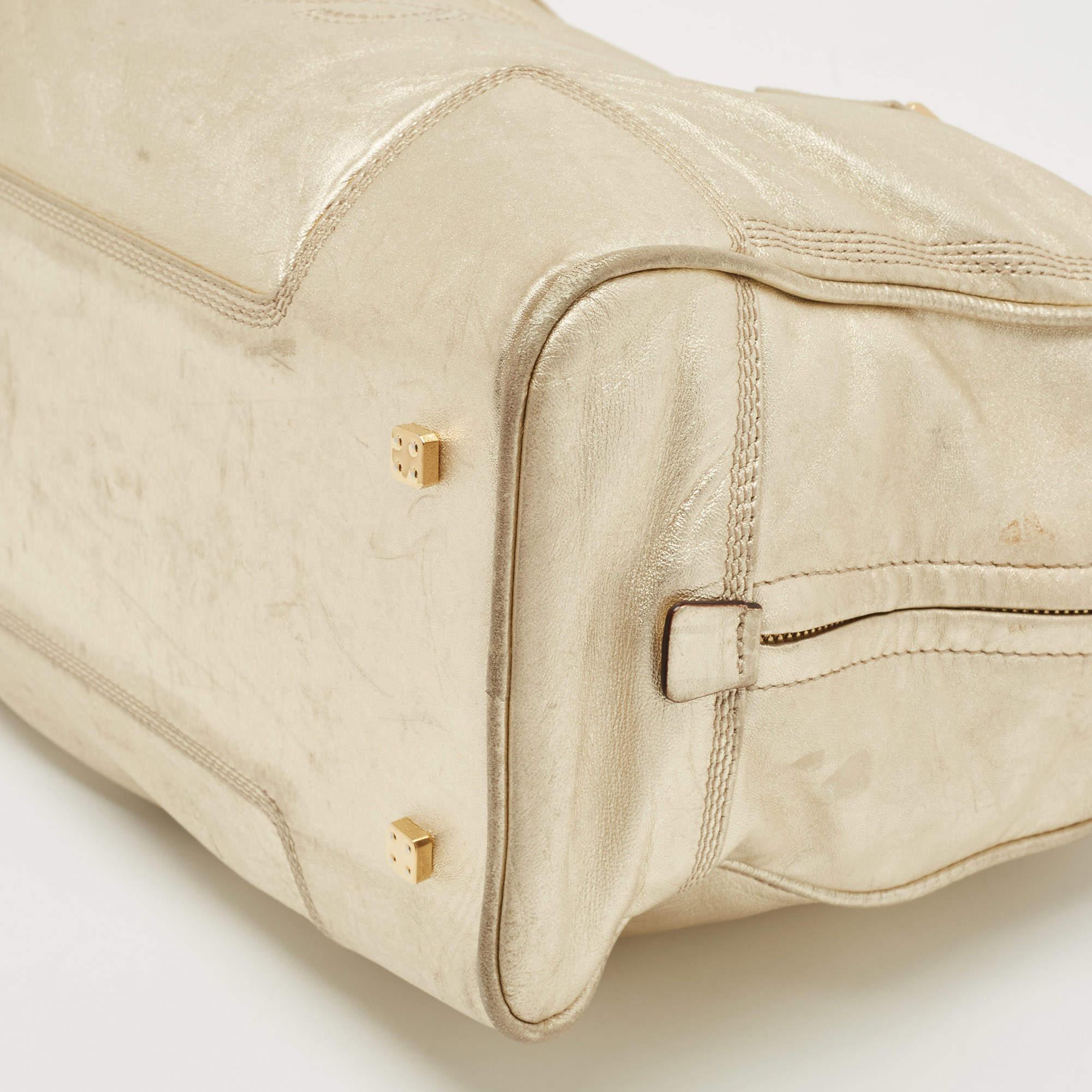Loewe Gold Leather Amazona 36 Satchel 3