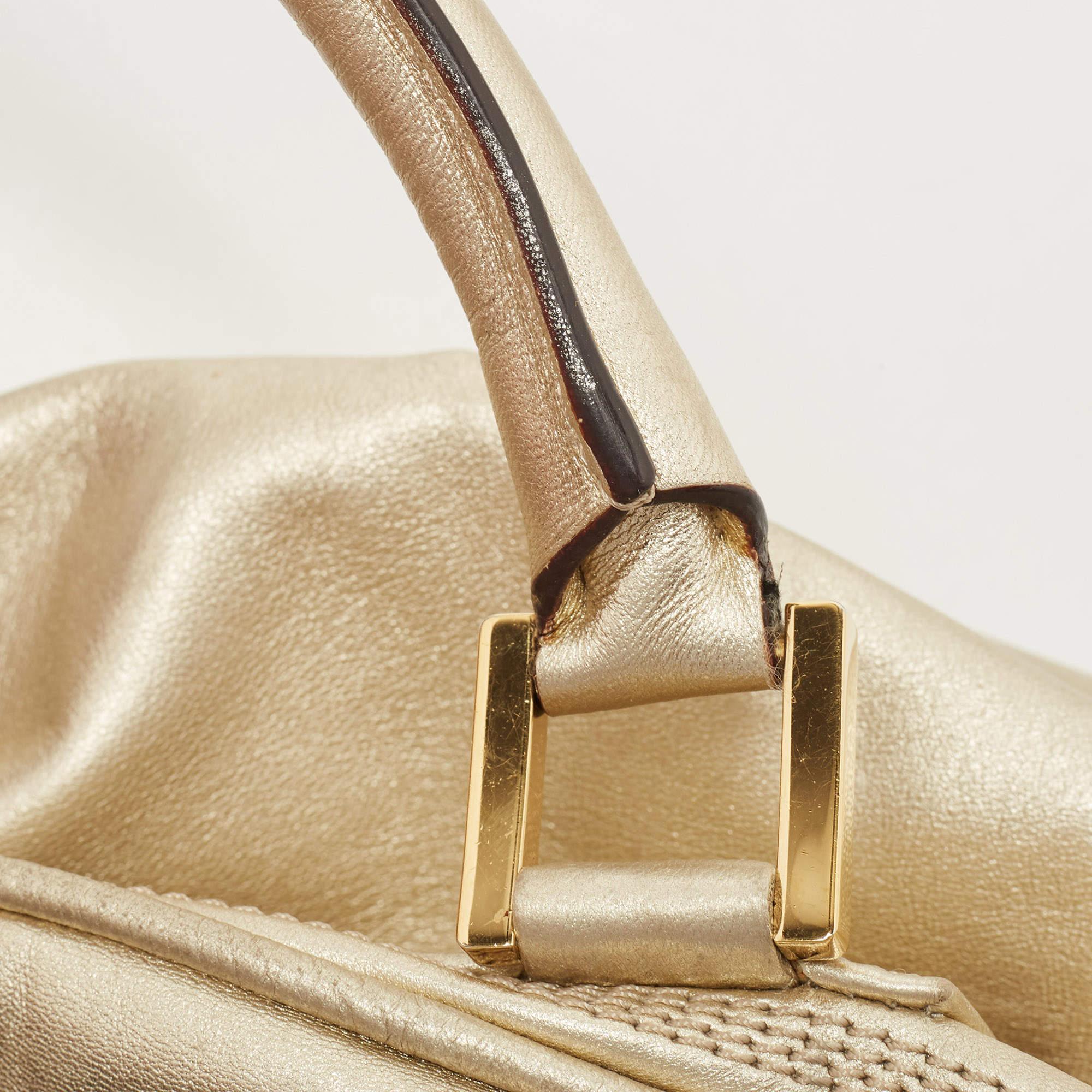 Loewe Gold Leather Amazona 36 Satchel 5