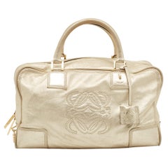 Loewe Gold Leather Amazona 36 Satchel