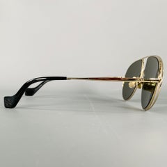 LOEWE Lunettes de soleil aviateur en métal doré