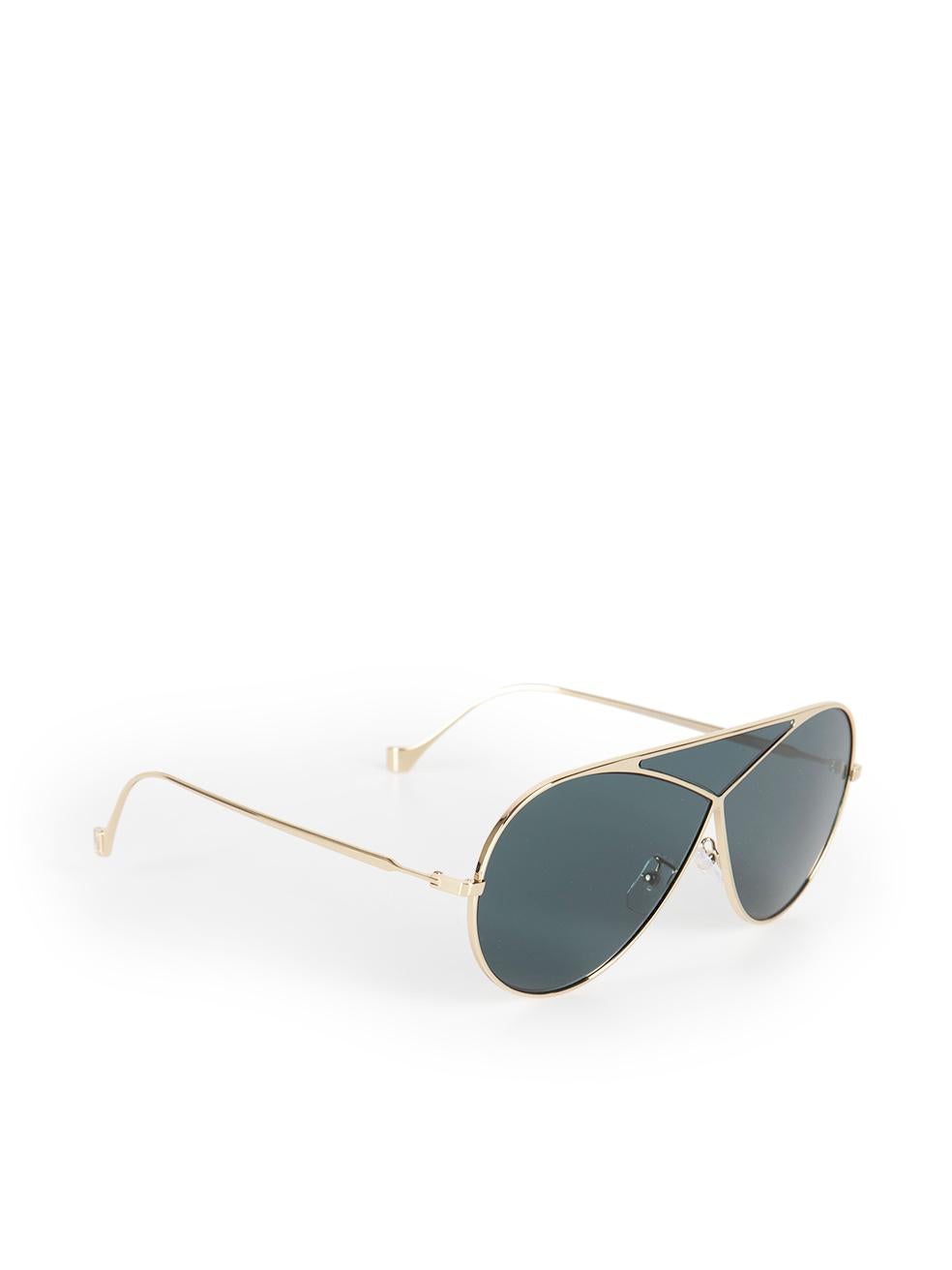 Gray Loewe Gold Puzzle Blue Gradient Sunglasses