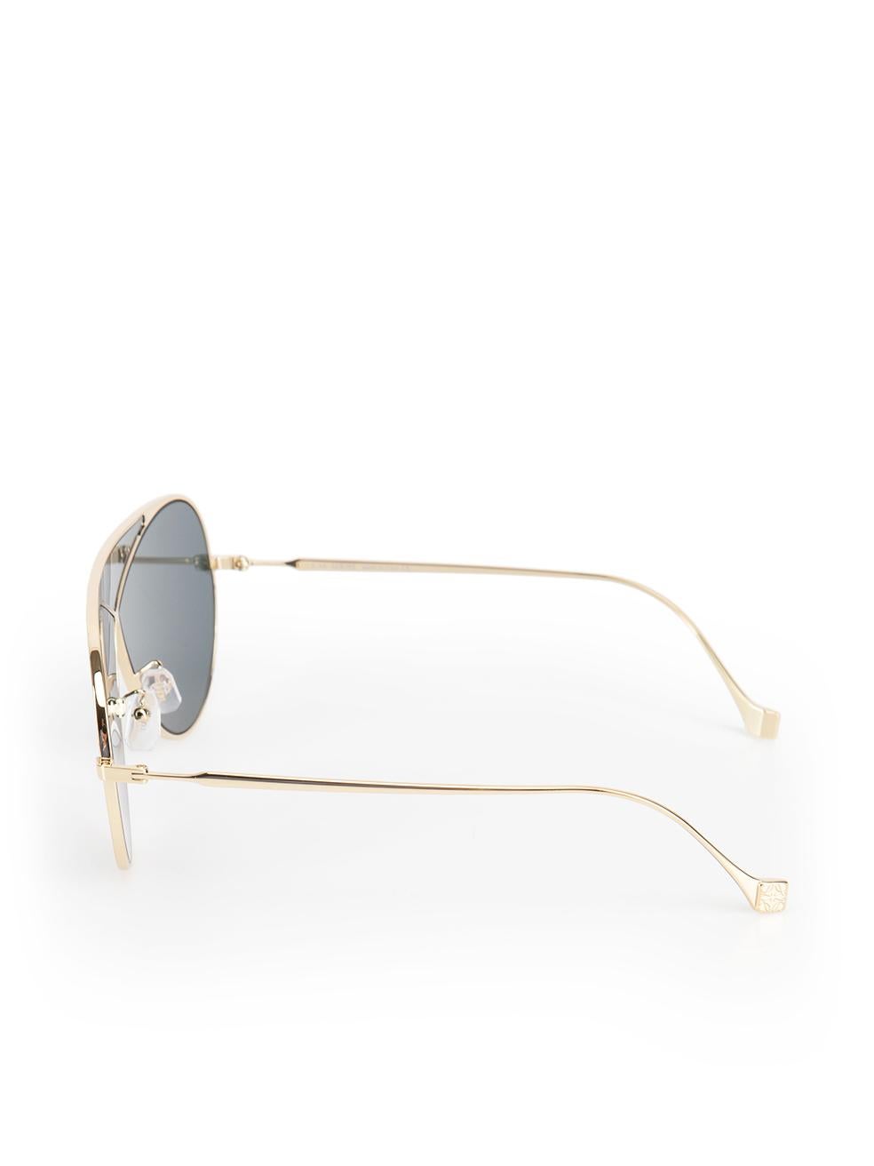 Women's Loewe Gold Puzzle Blue Gradient Sunglasses