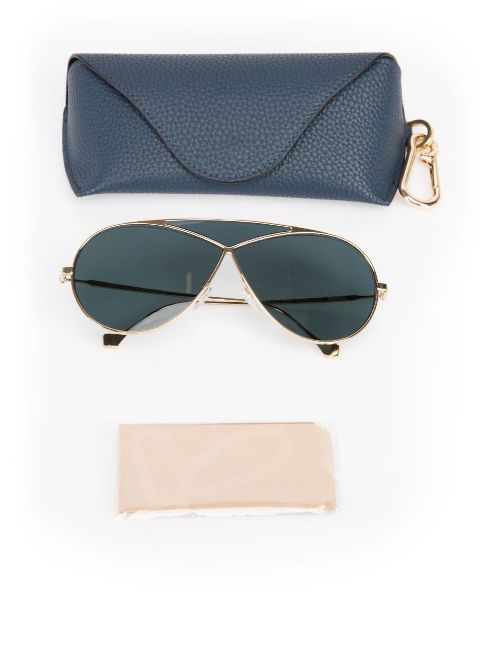 Loewe Gold Puzzle Blue Gradient Sunglasses 3