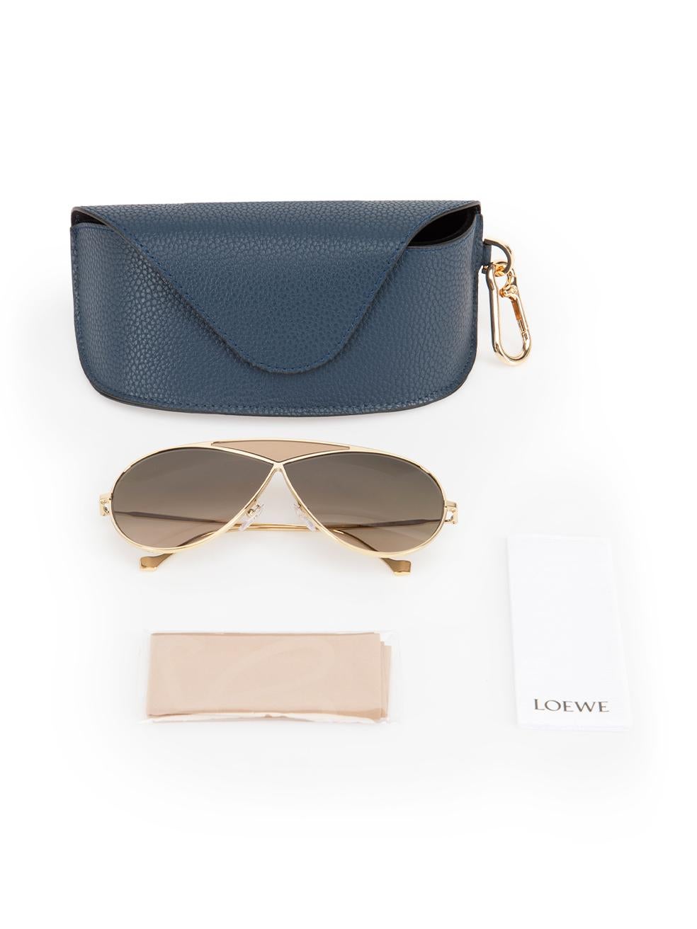 Loewe Gold Puzzle Gradient Aviator Sunglasses 4