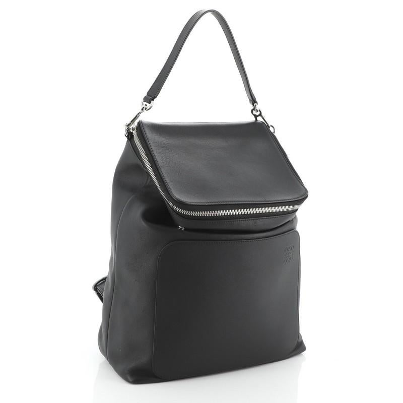 Black Loewe Goya Backpack Leather Large