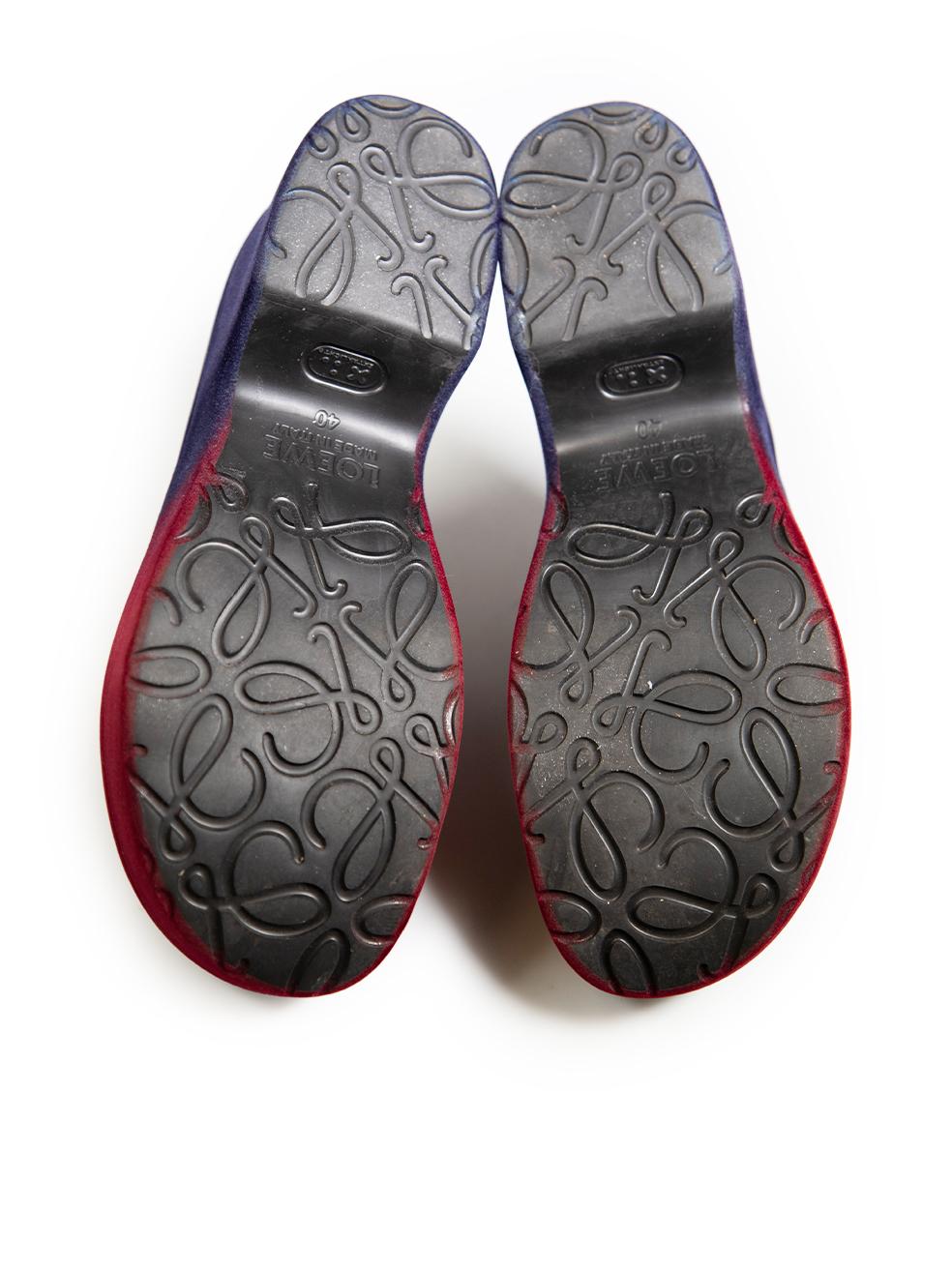 Loewe Gradient Terra 90 Wedge Mules Size IT 40 In Good Condition In London, GB