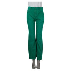 LOEWE Grüne Denim-Hose aus Baumwolle 2022 TWISTED HIGH WAISTED 38 S