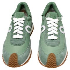 Loewe Green Flow Runner Suede Sneakers