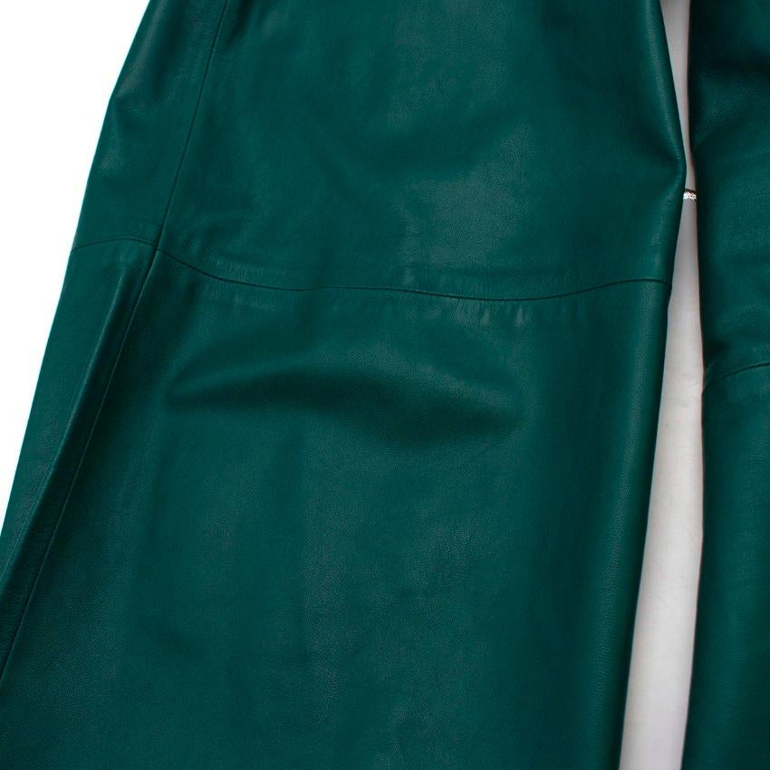 Loewe Green Leather Judo Trousers FR 36 1