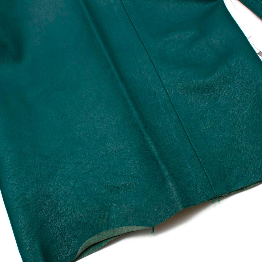 Loewe Green Leather Judo Trousers FR 36 2