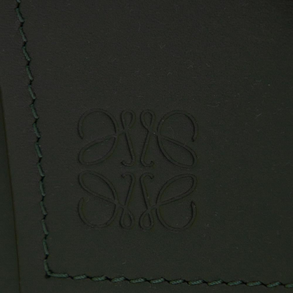 Black Loewe Green Leather Obi Corset Belt M