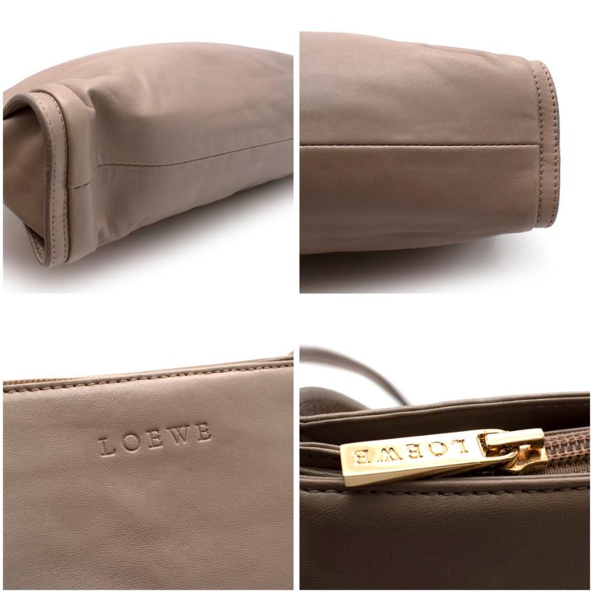 Loewe Greige Leather Vintage Shoulder Bag 1
