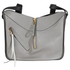 Loewe Grey Black Calfskin Medium Hammock Shoulder Bag
