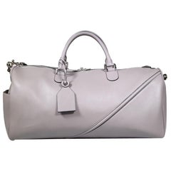 Used Loewe Grey Calfskin Brisso Duffle 51 Bag