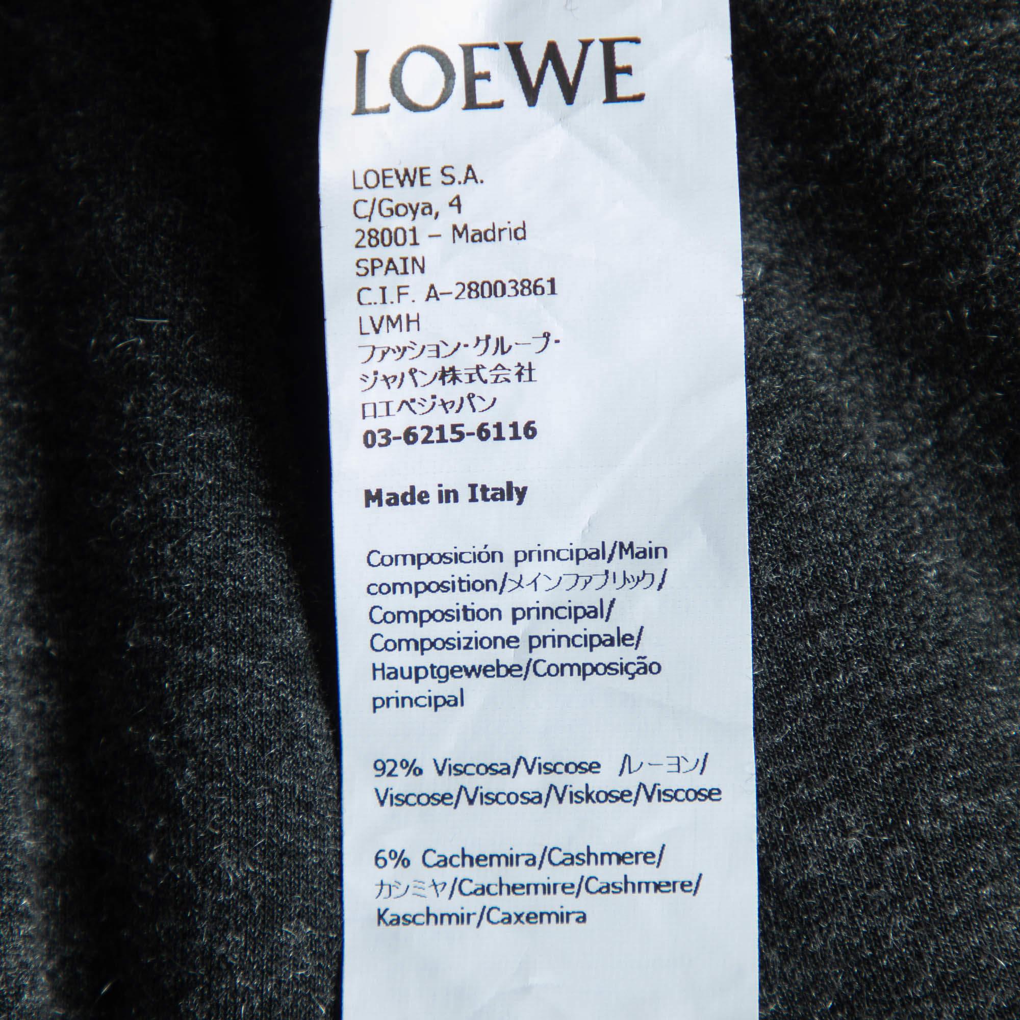 Loewe Grey Jersey Ruched Polo Dress M In Excellent Condition For Sale In Dubai, Al Qouz 2