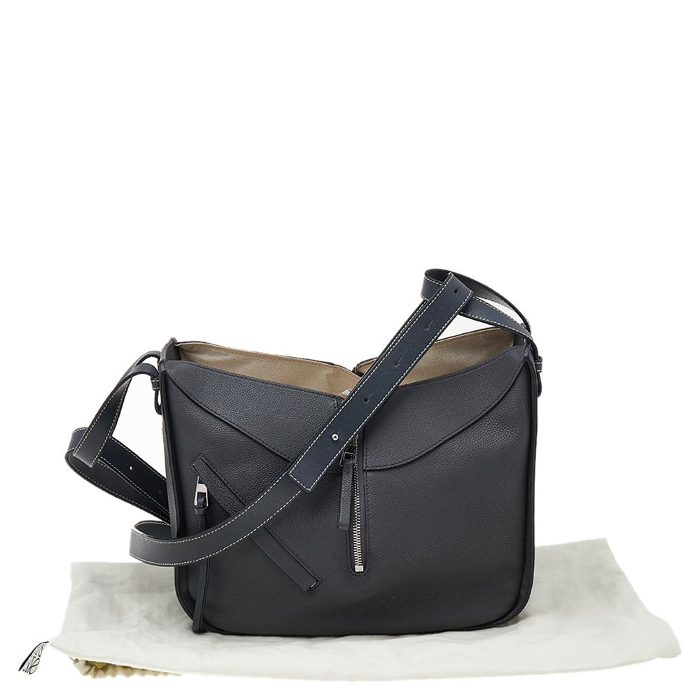 Loewe Grey Leather Medium Hammock Shoulder Bag 6