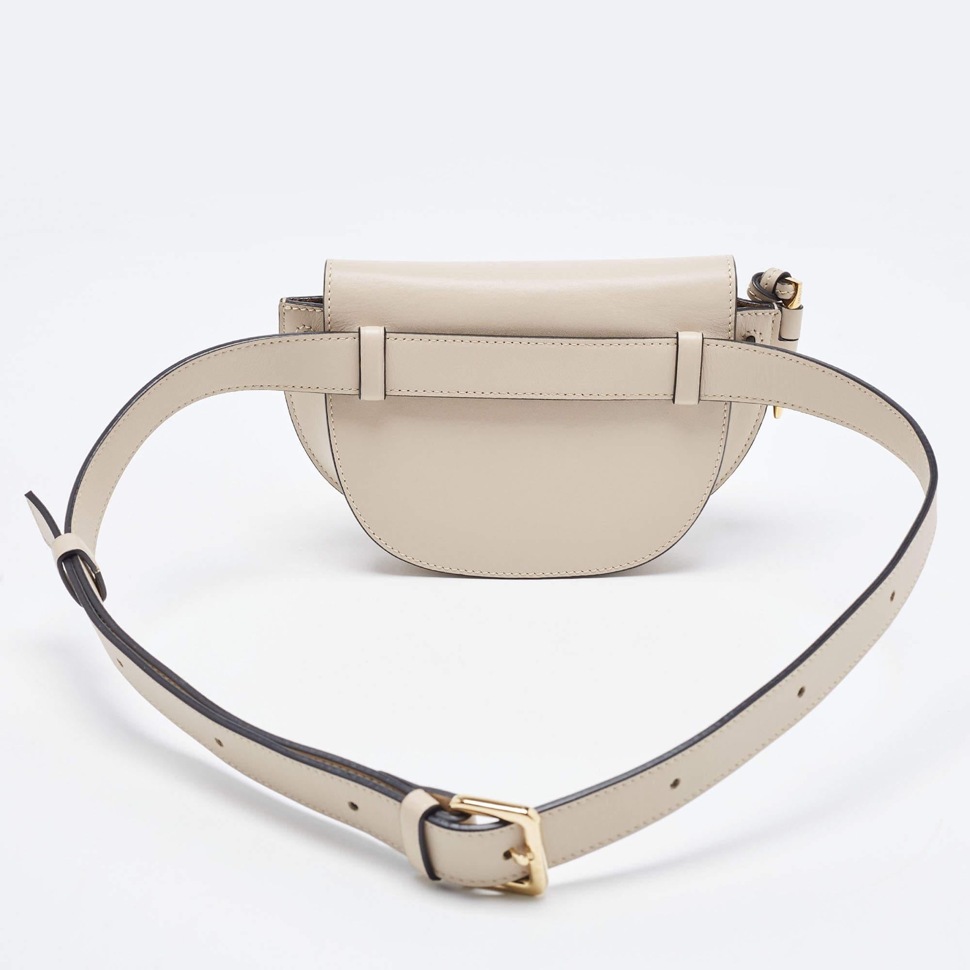 Loewe Grey Leather Mini Gate Belt Bag 3