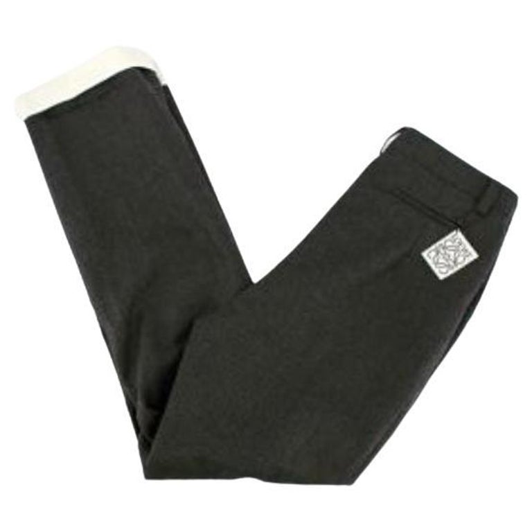 LOEWE wool Center Press Straight Pants Slacks Bottoms Q825331X08 black 36