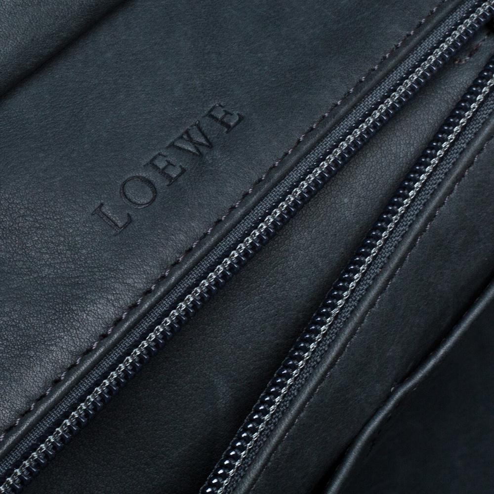 Loewe Grey Suede and Leather Amazona Medium Boston Bag 3