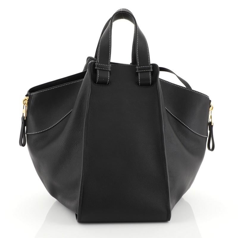 Black Loewe Hammock Bag Leather Medium