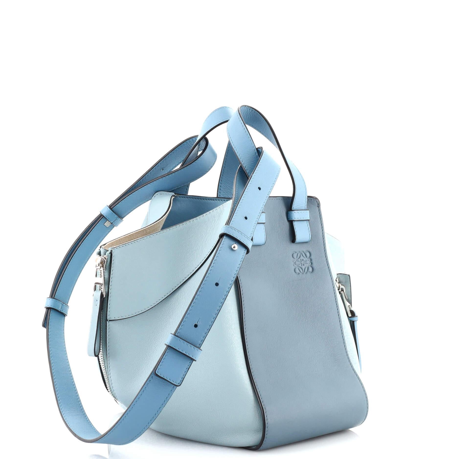 Bleu Loewe Hammock - Sac en cuir petit modèle
