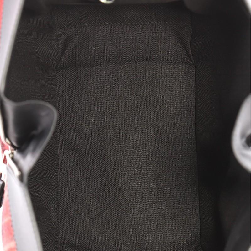 Black Loewe Hammock Bag Tartan and Leather Small