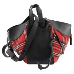 Loewe Hammock Bag Tartan and Leather Small